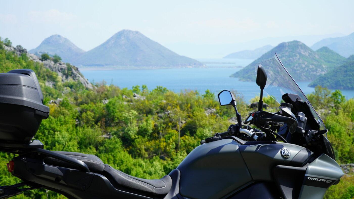 Yamaha Tracer motorcycle Skadar Lake Montenegro